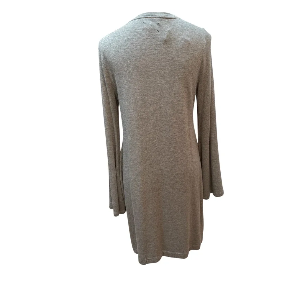Lou & Grey Women‎ Gray Long Sleeve Crew Neck Knit Dress Size M